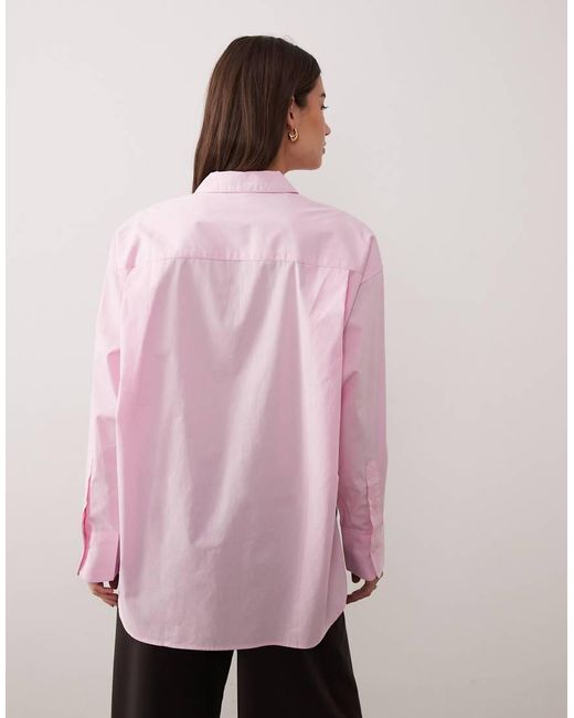 JJXX Pink Jamie Oversized Poplin Shirt
