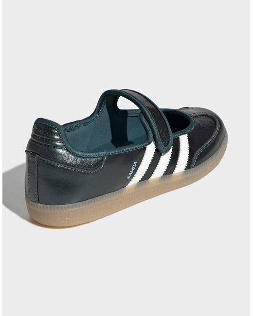 Adidas Originals Blue Samba Mary Jane Flats