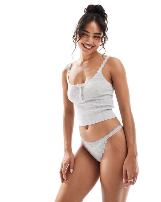 Cotton On White Cotton On Lace G String