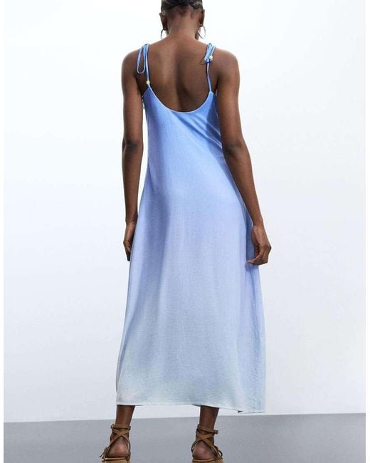 Desigual Blue Printed Maxi Dress