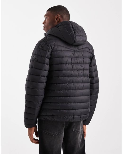 Doudoune à col cheminée Threadbare pour homme en coloris Black