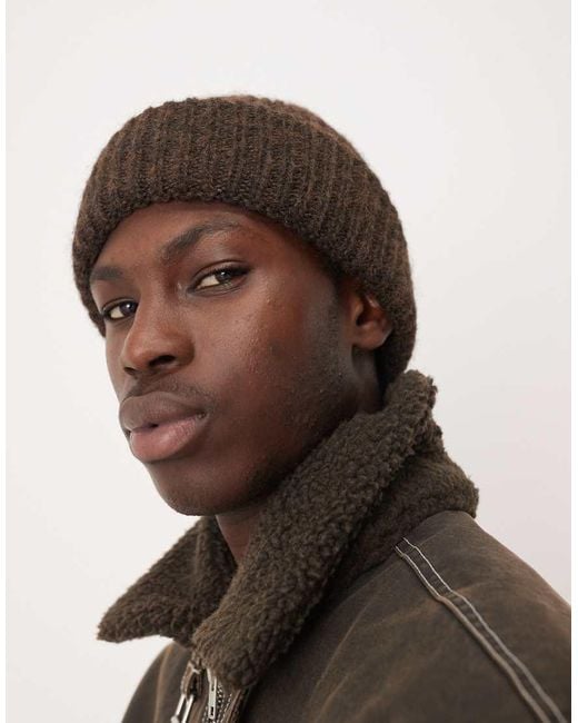 Gorro De Punto De ASOS de hombre de color Brown
