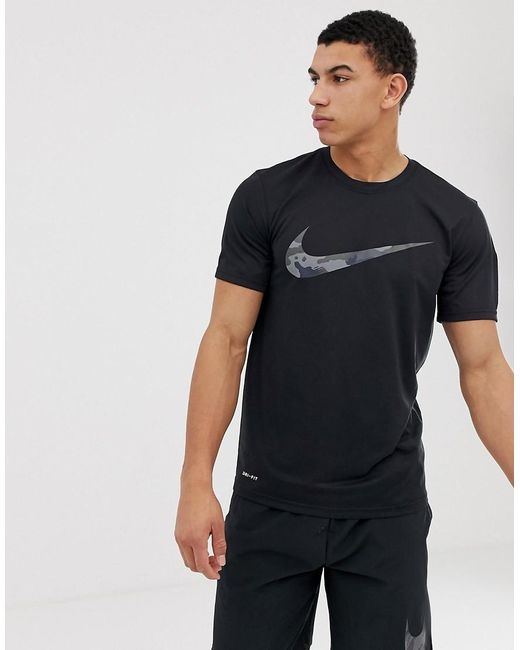 Nike Camo Swoosh T-shirt in Black for Men | Lyst Canada