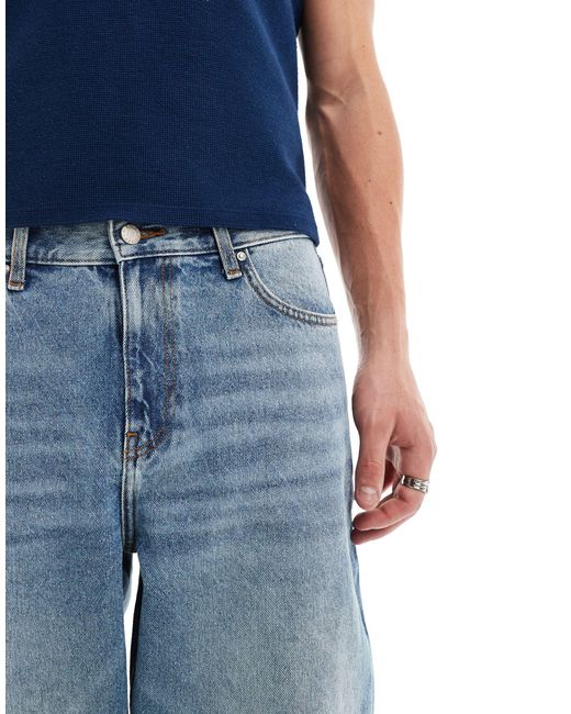ASOS Blue baggy Jeans With Darts for men