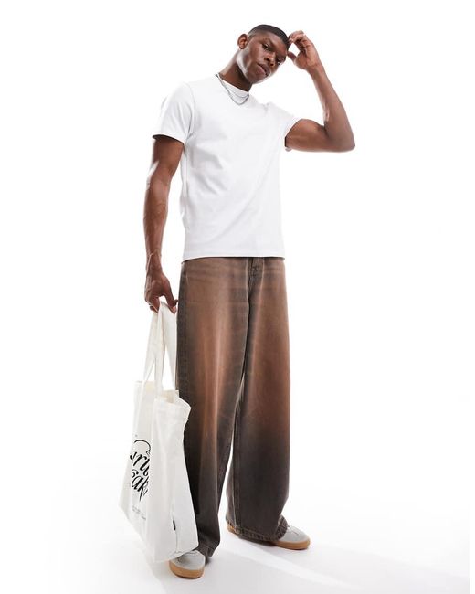 T-Shirt Girocollo Bianca Molto Pesante di ASOS in White da Uomo