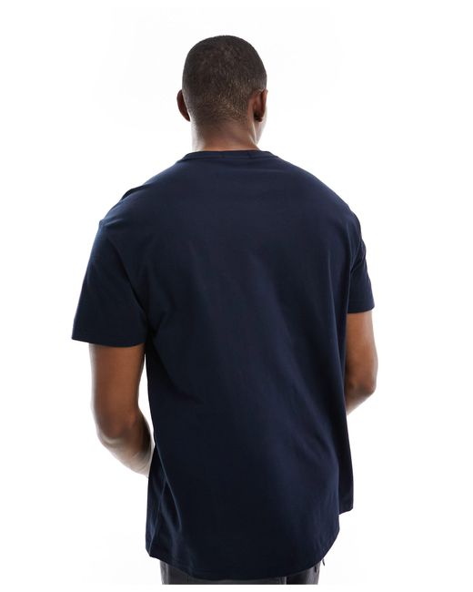 T-shirt classica oversize con logo centrale di Polo Ralph Lauren in Blue da Uomo