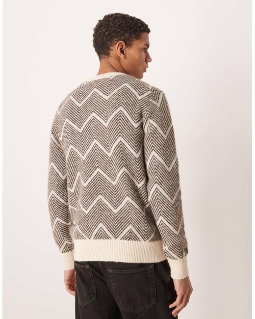 Pull texturé en maille SELECTED pour homme en coloris Gray