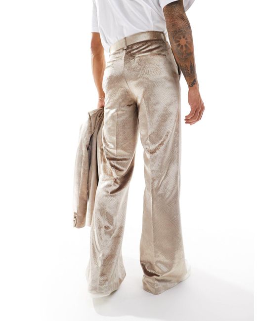 ASOS White Flare Suit Trouser for men