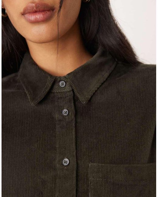 ASOS Natural Boxy Oversized Mini Shirt Dress