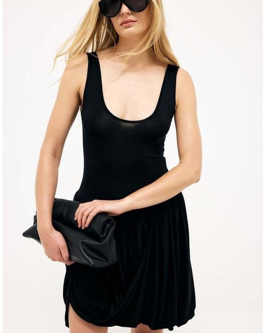 NA-KD Black Volume Mini Dress