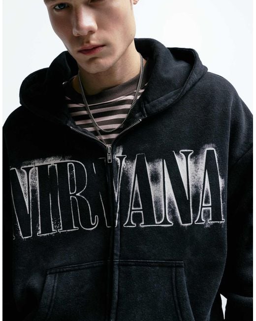 Pull&Bear – kapuzenjacke in Black für Herren
