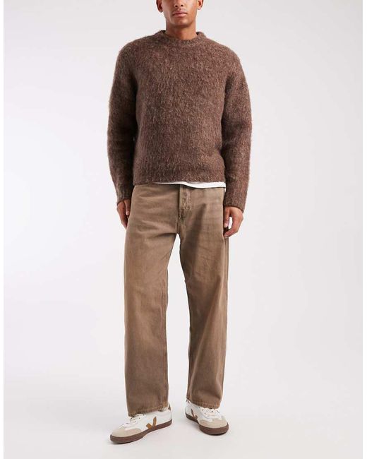 Vaqueros Marrones Holgados Con Lavado Envejecido Alex De Jack & Jones de hombre de color Brown