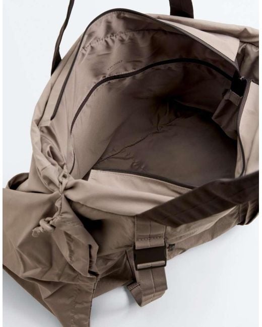 Oysho Natural Adjustable Strap Tote Bag