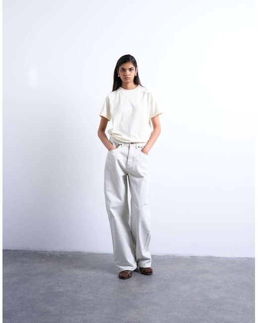 TOPSHOP White Boxy Tee
