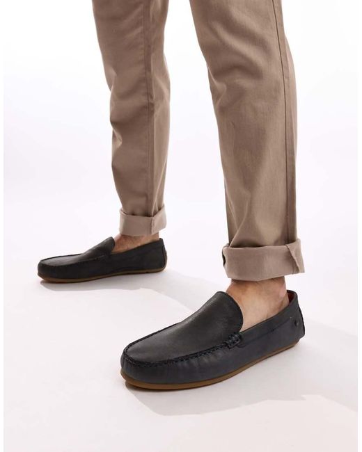 Base London Blue Moss Driver Mocc for men