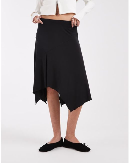 Cotton On White Sandy Asymmetric Midi Skirt