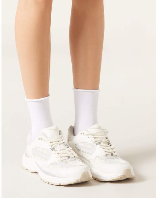 Calzedonia White Non-Elastic Cotton Ankle Socks