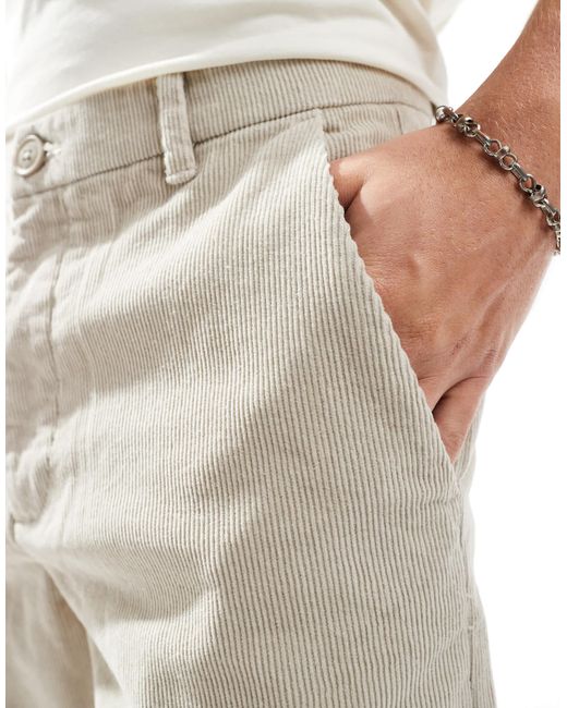 French Connection White French Connection Slim Leg Cord Trousers for men