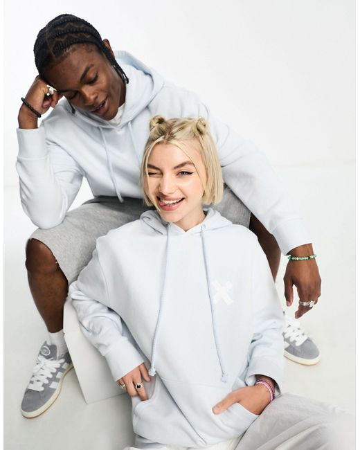 Collusion Unisex Logo Hoodie in White | Lyst