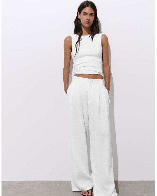 Pantaloni di Pull&Bear in White