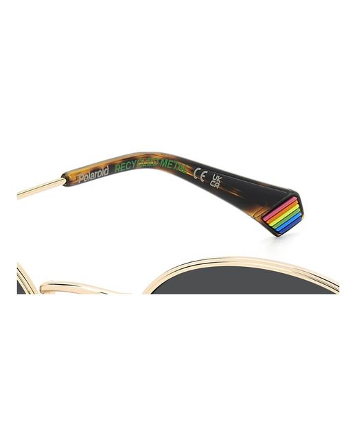 Polaroid Sunglasses Metallic 90S Oval Sunglasses With Polarized Lenses