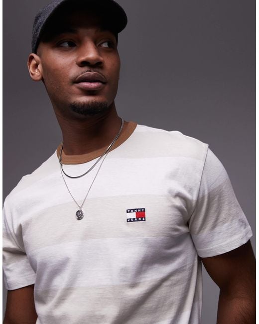 Tommy Hilfiger Gray Stripe T-shirt for men