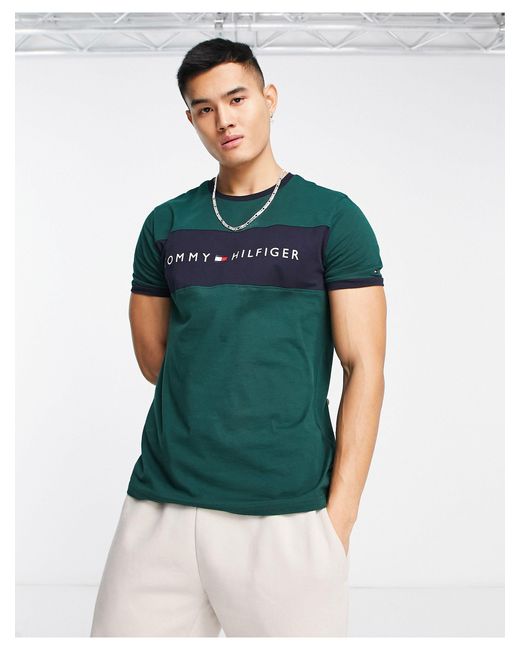 Camiseta Tommy Hilfiger hombre de color Verde | Lyst