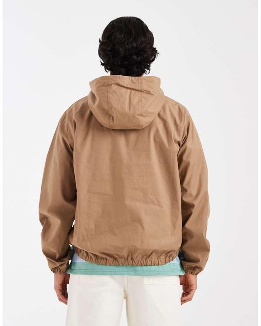 Lacoste Natural Drawstring Hooded Logo Track Jacket for men