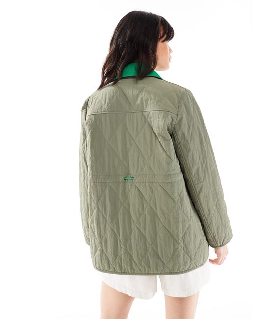 Barbour Green X Asos Kaz Quilted Jacket