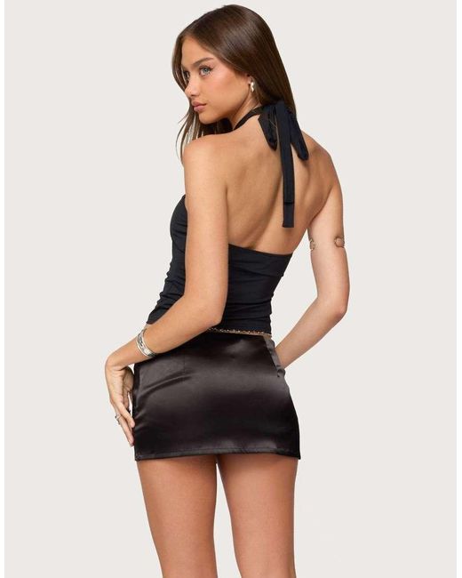 Edikted Blue Halsie Ring Halter Top