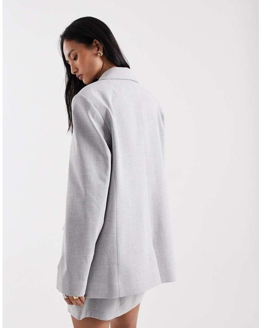 ASOS Gray Tailored Oversized Blazer