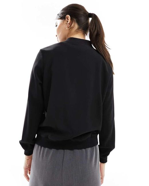Vero Moda Black Lightweight Zip Front Bomber Jacket