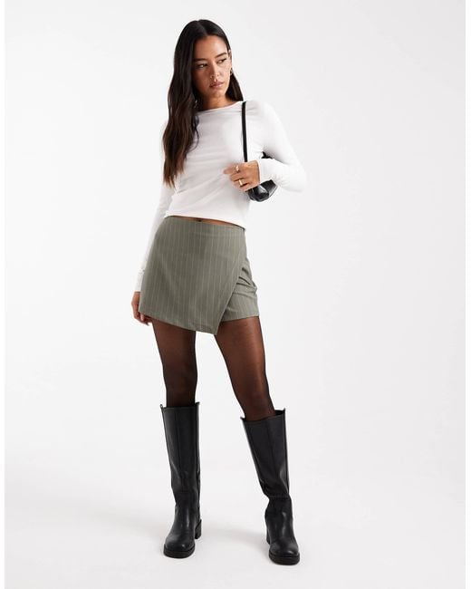 ASOS White Asymmetric Skort