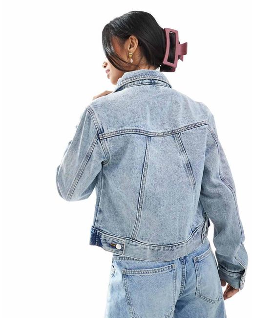 Miss Selfridge Blue Denim Girlfriend Jacket