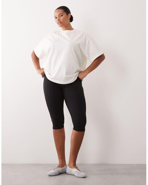 4505 White Curve Heavyweight Cotton Oversized T-shirt With Sun Back Print