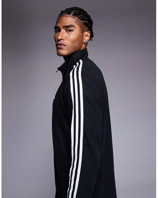 Adidas Originals Blue Adidas Training 3 Stripe Track Jacket for men