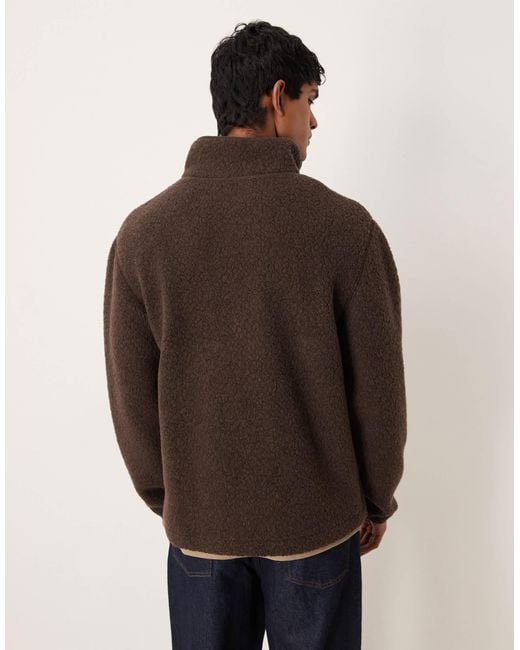 Polaire à col zippé - marron chocolat ARKET pour homme en coloris Brown
