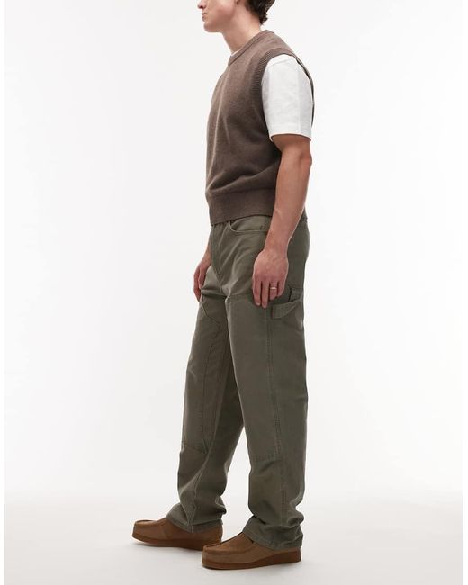 Wrangler Green Double Knee Carpenter for men