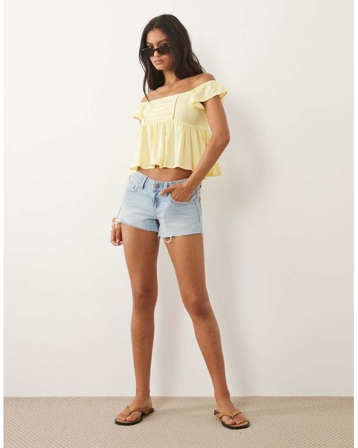 Wednesday's Girl Yellow Wednesdays Girl Floaty Blouse