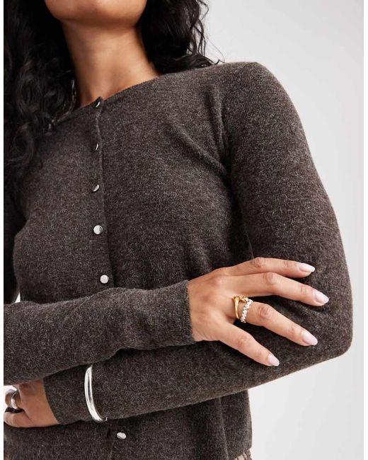 ONLY Gray Compact Knitted Cardigan