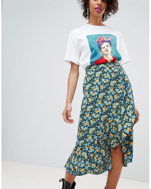 Stradivarius gonna fiori clearance