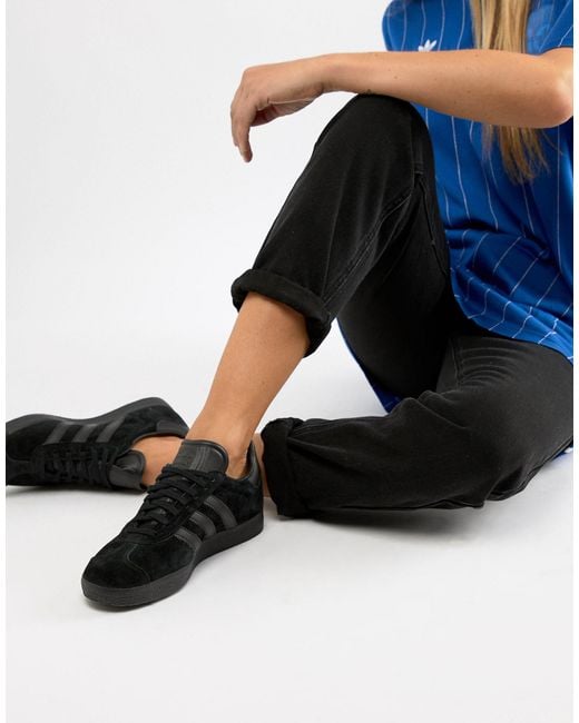 gavnlig Orphan virtuel adidas Originals Gazelle Trainers in Black | Lyst UK