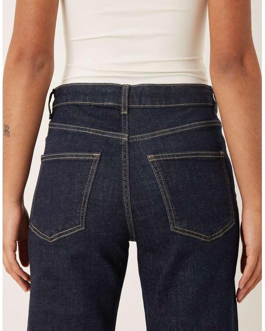 Mango Blue Flor 100% Cotton Tie Detail Straight Jean Co-ord