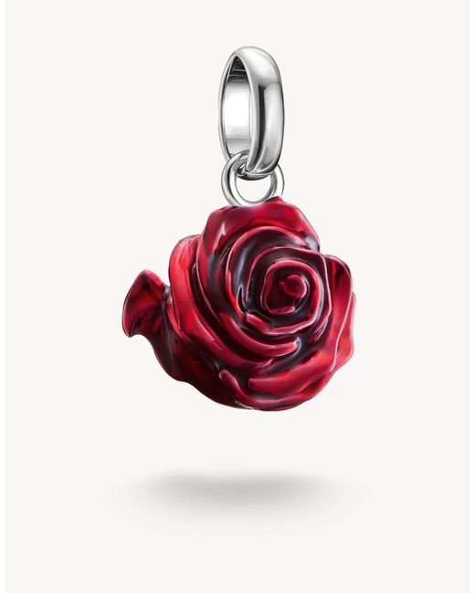 Thomas Sabo Red Charm Pendant Rose Blossom Connect