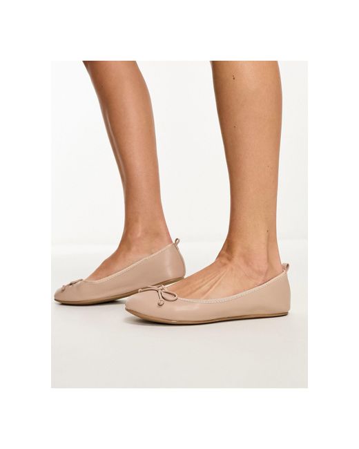 River Island Bow Tie Ballet Shoe in White Lyst