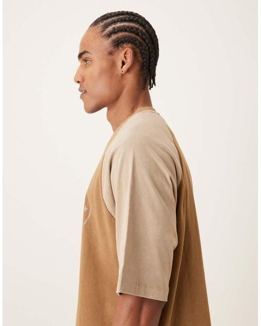ASOS Blue Oversized Raglan T-Shirt With Nyc Graphic for men