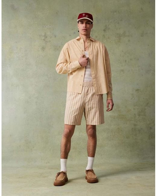 ASOS Green Volume Oversized Shirt With Concealed Buttons for men
