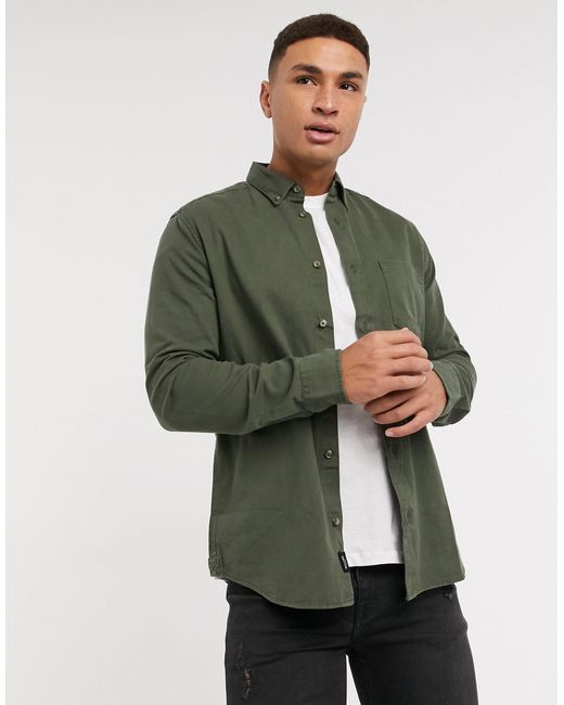 Only & Sons Green Overshirt With Pocket for men