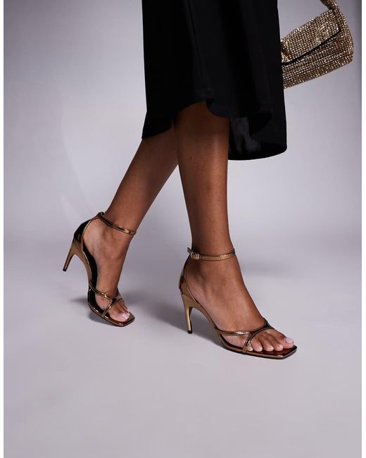 Public Desire Black Guerrero Heeled Sandals