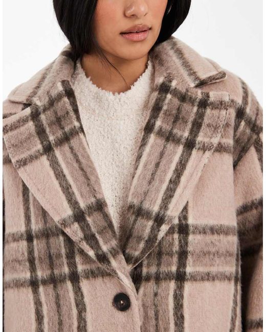 ASOS Natural Brushed Formal Throw On Coat